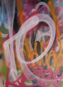 Série JE EST UN AUTRE A RIMBAUD Numéro 2 61X91 Spray paint sur feuille de polycarbonate 2017