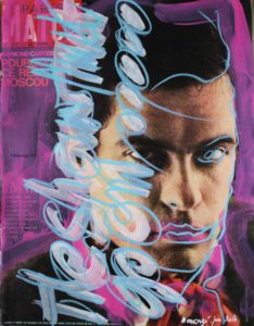 Série Les Unes de PARIS MATCH. N°728 du 23 mars 1963. Pastels,Uni Chalk marker,acrylique. 35x26.5. Juin 2016.